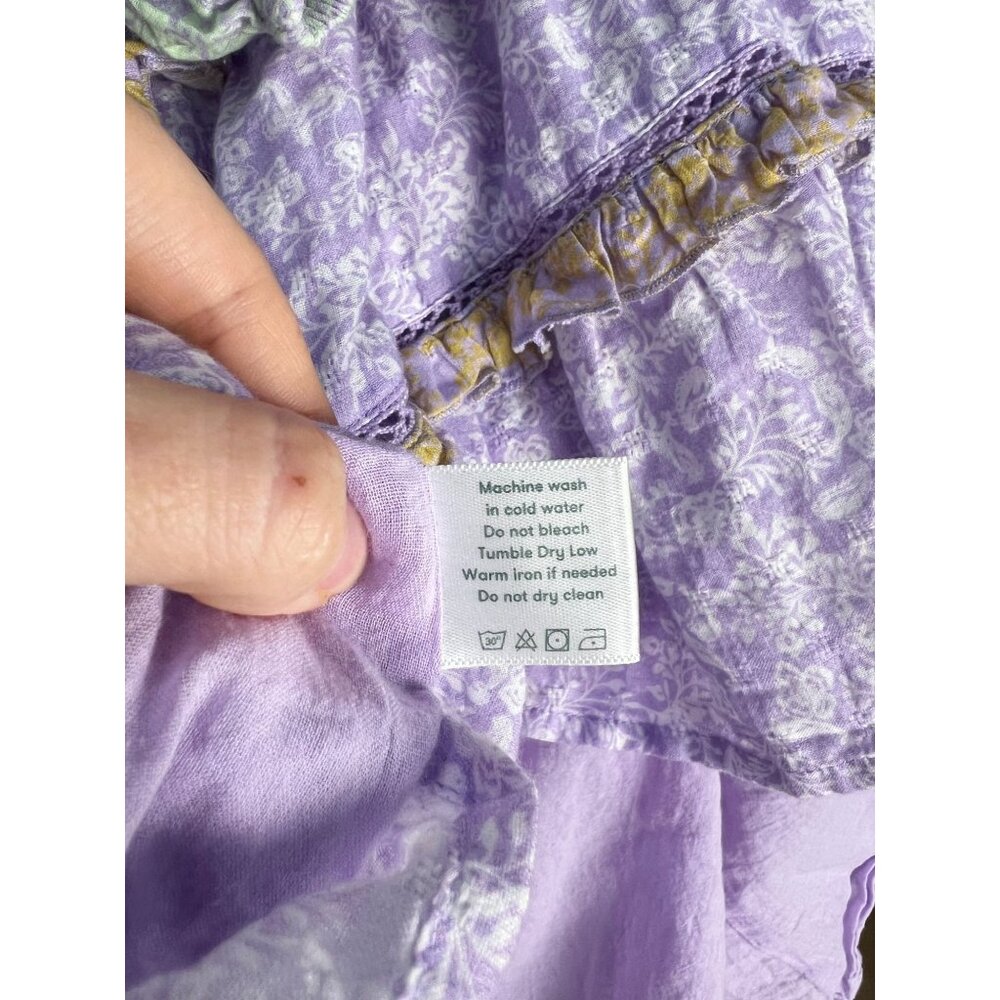 ROLLER RABBIT Ismay Naema Dress Sz L Pastel Colorblock - Picture 10 of 10